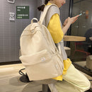 Fashion Classic Backpack Women Girls Solid Student Large Capacity School Bags