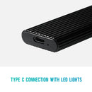 M.2 SSD to USB 3.1 Enclosure M.2 NVME PCIE/NGFF SATA NVME Adapter (Black)