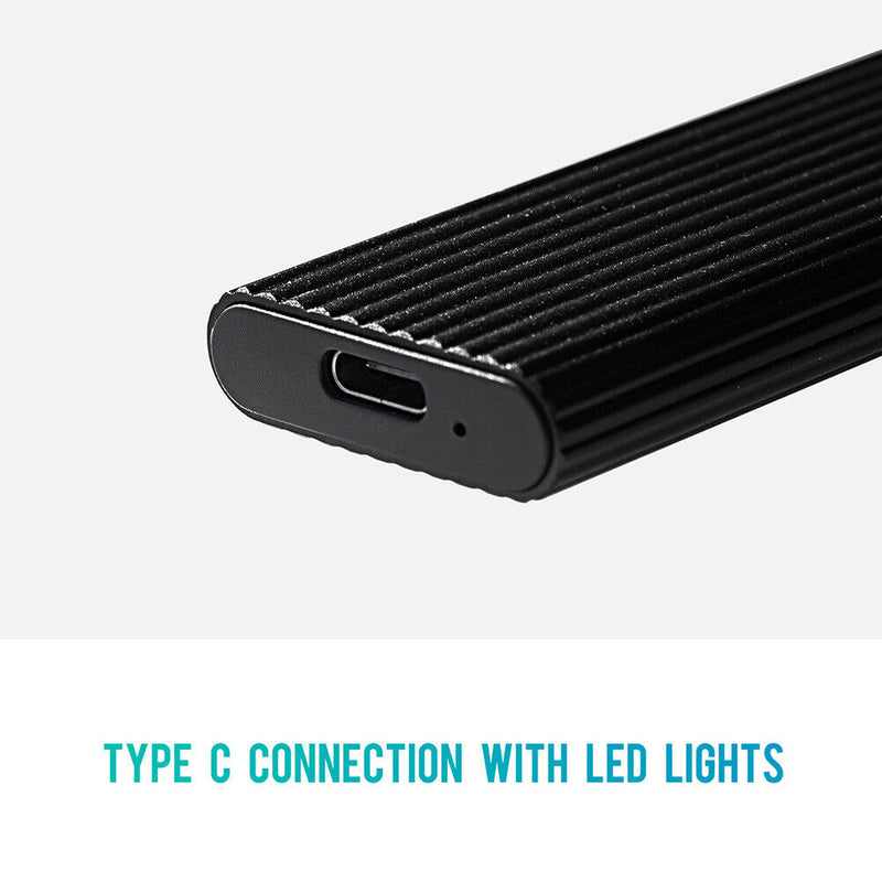 M.2 SSD to USB 3.1 Enclosure M.2 NVME PCIE/NGFF SATA NVME Adapter (Black)