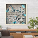 Full Embroidery Stamped Family Letters DIY Cross Stitch Kit 11CT Needlework Sets