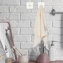 Punch Free Towel Plug Holder Bathroom Kitchen Towels Organizer Rack (White)