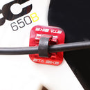 5pcs Bike Brake Cable Guide Clips Aluminium Alloy C Buckles Clamp (Red) Newly