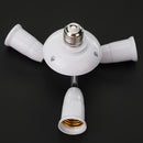 Adjustable E27 Splitter 3 Heads Lamp Base Adapter LED Bulb Holder Socket Newly