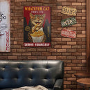 #A Rooster Plate Metal Tin Sign Plaque for Bar Pub Club Garage Wall Home Decor