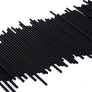 100PCS Tea Cocktail Long Coffee Barware Drinking Straw Straight Black Plastic