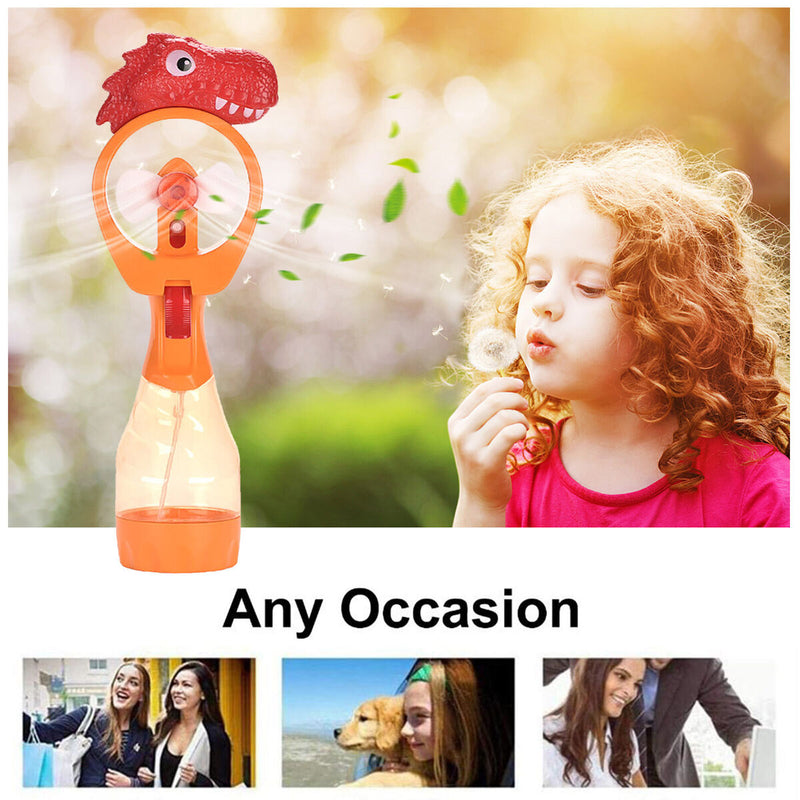 #A Handheld Spray Fan Home Comfortable Humidification Electric Dinosaur Fan for