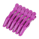 6PCS Hairstyle Salon Mat Cutting Clamp Crocodile Hairclips Hairpin Handle