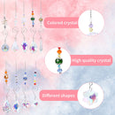 Crystal Ornaments - Clear Crystals Hanging Pendants Charm Ornaments Pack of