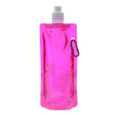 Portable Folding Water Bottle Water Bag Outdoor Sport Supplies(Pink) Newly