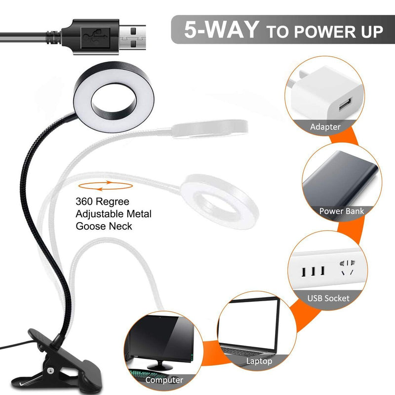 Desktop Makeup Selfie Ring Light Live Stream Light Stand Adjustable Brightness