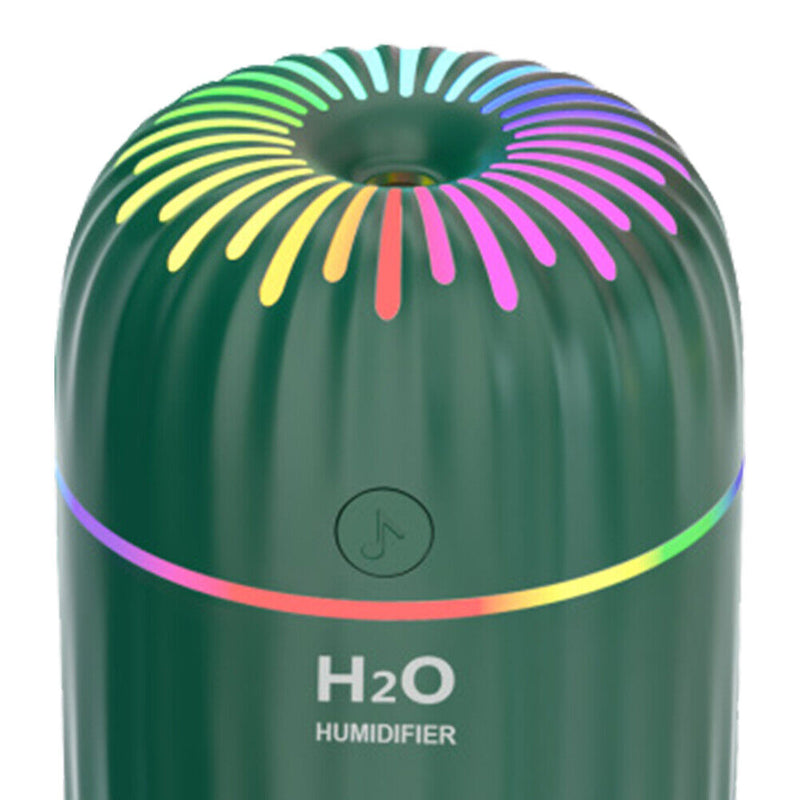 300ml Electric Air Humidifier Aroma Oil Diffuser Mini Sprayer (Dark Green)