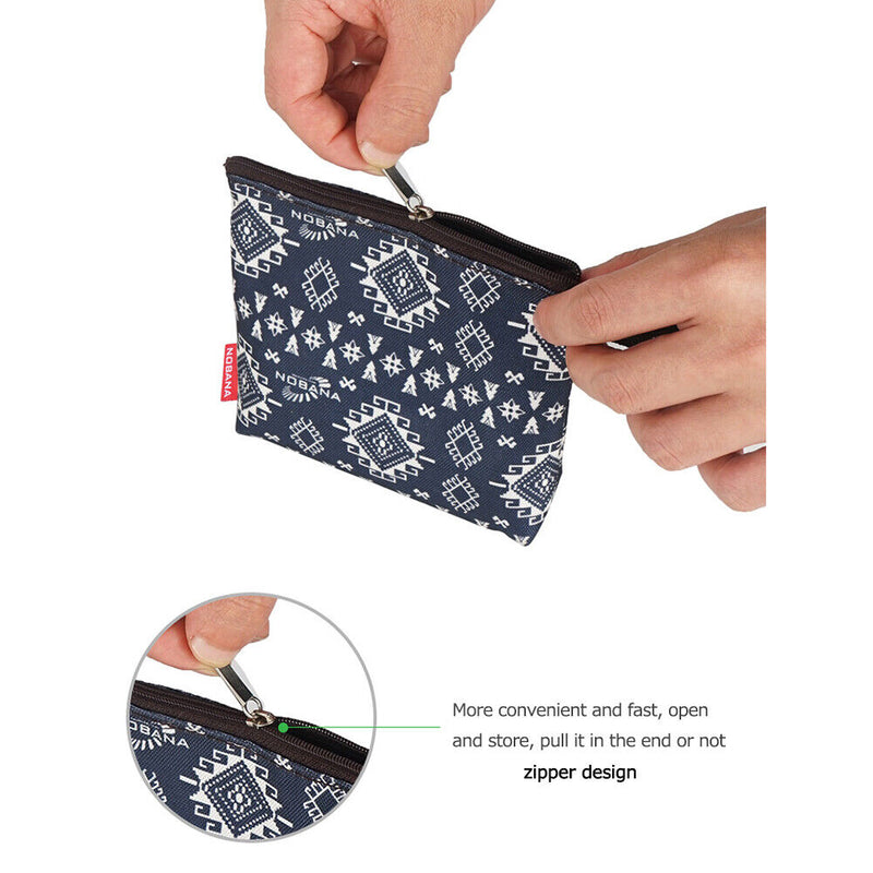 Outdoor Mini Cosmetic Storage Bag Makeup Pouch Oxford Cloth Zipper Organizer