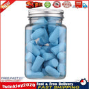 Soft Sponge Noise Reduction Earplugs Slow Rebound Earplugs (60pcs Blue) Newly