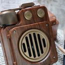 Retro FM Radio Portable Radio Receiver Bass Speaker Support USB/TF Card/AUX