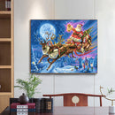 Santa Oil Paint By Numbers Kits Canvas DIY Picture Hand Painted Wall Art Cr