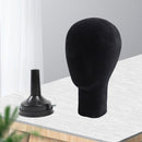 Foam Male Female Head Mold Wigs Glasses Hat Display Holder Stand (Black)