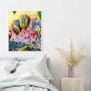 Frameless Oil Paint By Numbers Hot-air Balloon DIY Canvas Picture Craft Kit