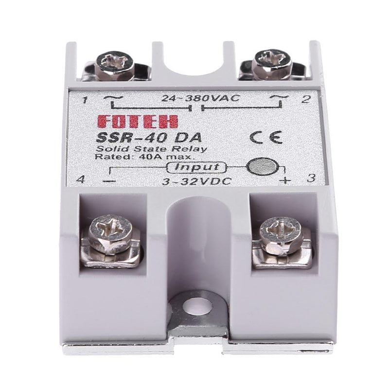Single Phase DC 3-32V to AC 24-380VAC SSR-40DA 40A Solid State Relay Module