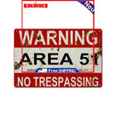 Retro Chic Funny Metal Sign No Trespassing We re Tired of Hiding The Bodies Sign