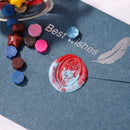 DIY Oval Rose Sealing Wax Stamp Wedding Custom Invitations Metal Head Decor