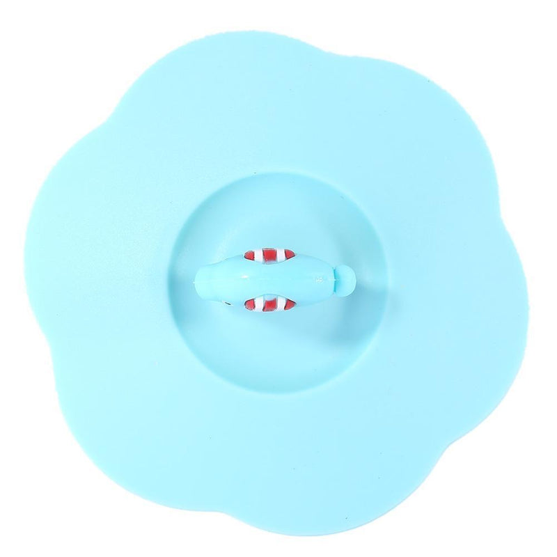 Claer Torx Silicone Cup Cover Leak Proof Cartoon Lid (Pink Blue Elephant)