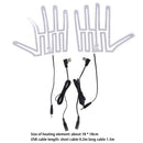 2pcs 5V Hand Warmer Heater USB Gloves Heated Pads Electric Heating Film Element