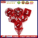 7pcs/Set Multi-sided Dices Digital Polyhedron Acrylic Board Game Dice Set Toys