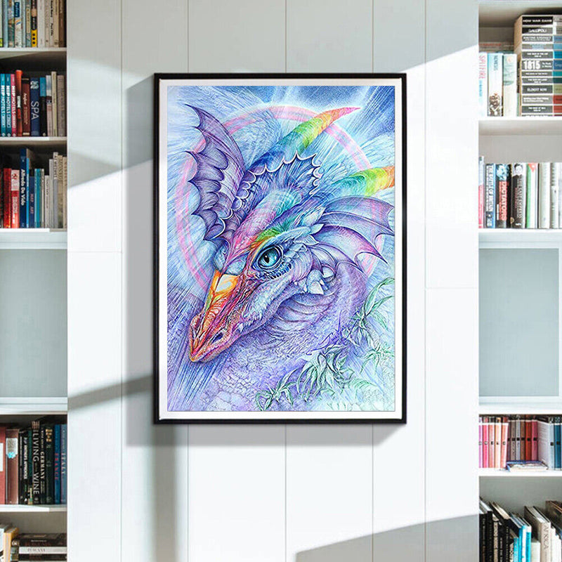 5D DIY Full Drill Diamond Painting Dragon Cross Stitch Mosaic Craft Kit Wall Art