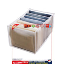 Cloth Drawer Organizer 7-Grid Pants Storage Divider for Leggings (White M) Newly