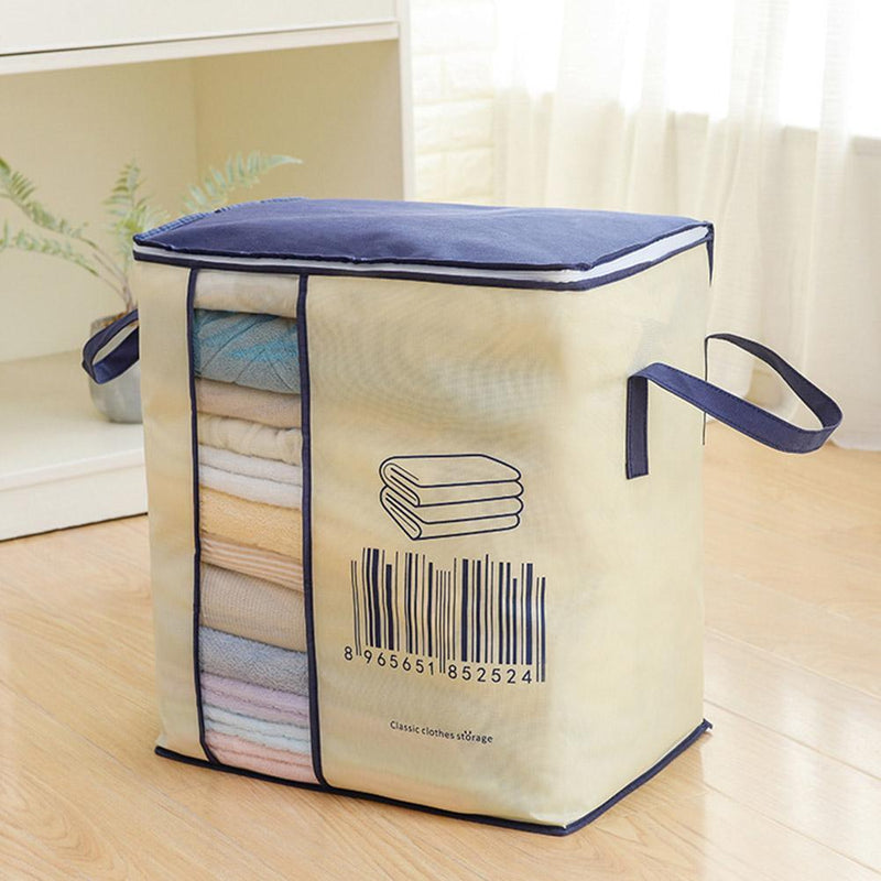 Non-Woven Fabric Quilt Storage Bag Clothes Divider Wardrobe Closet Box Organi