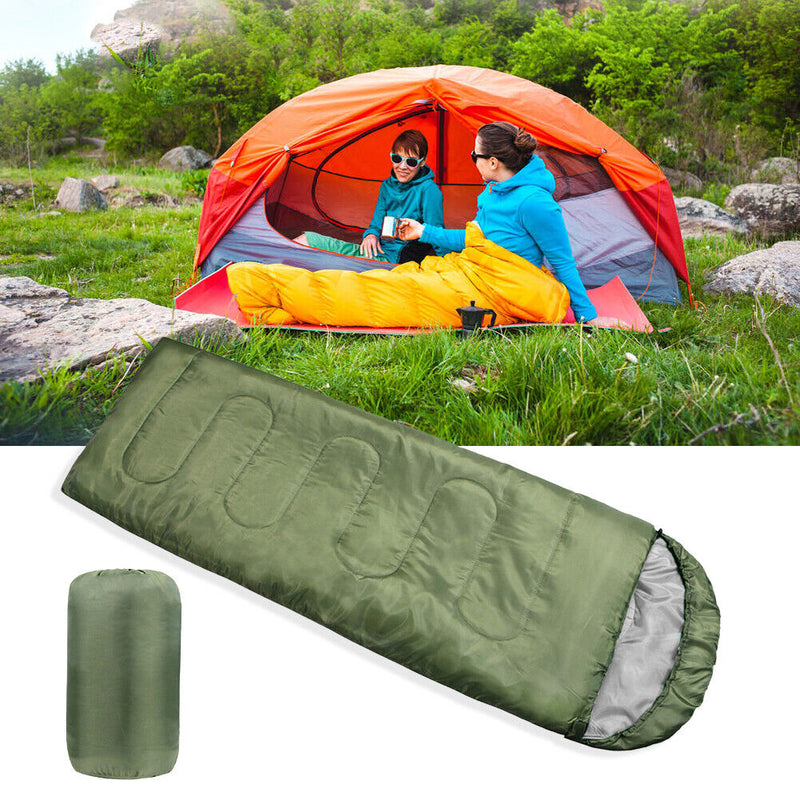 #A Ultralight Sleeping Bag Winter Warm Envelope Hooded Outdoor Hiking Sleeping B