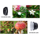 APEXEL APL-24X Professional 2 in 1 Clip-on 12X+24X Macro Lens for Phone Newly