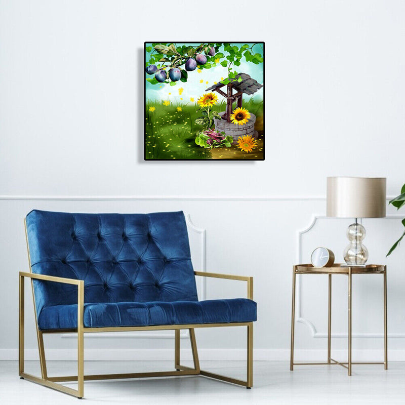 Garden 5D DIY Full Round Drill Diamond Painting Decor Needlework (C1298)