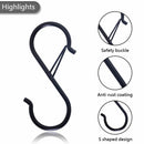 Heavy Duty Garden Bathroom Hanging Metal Hooks S Hooks Safety Buckle Hook Rack