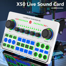 X50 Professional Recording Studio Sound Cards Live Stream USB Sound Card Live