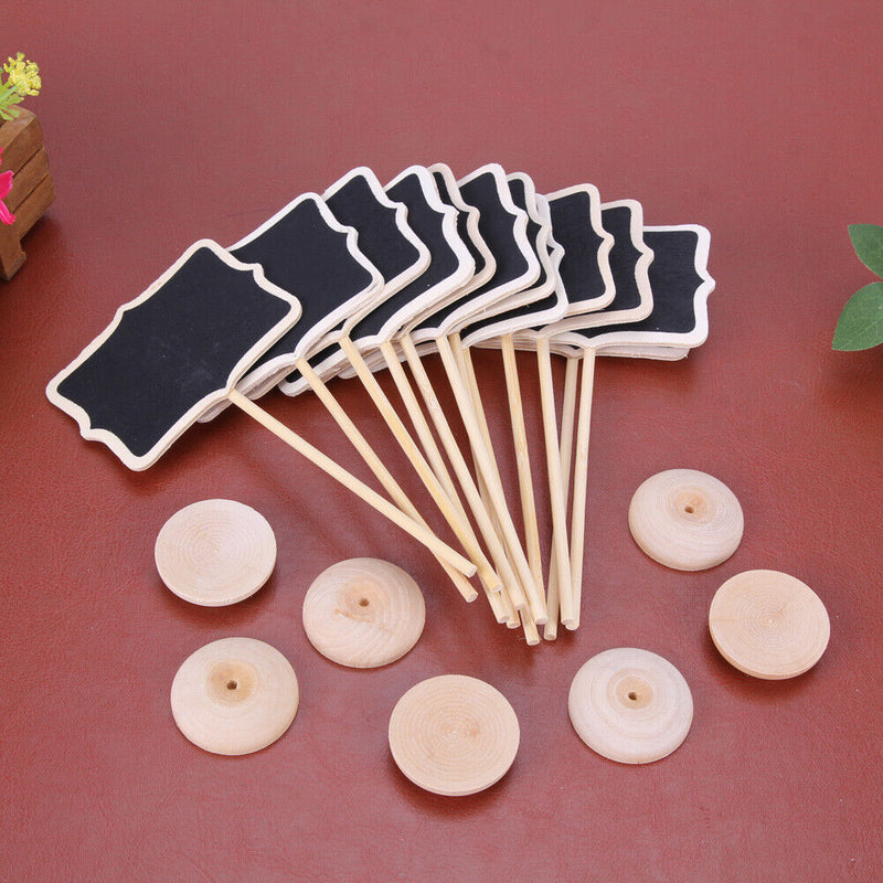 12pcs Mini Retangle Chalkboard Blackboard Stand Wedding Lolly Party B
