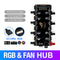 1 to 8 Multi Way Splitter RGB PWM Hub Speed Controller Adapter (12V 4Pin) Newly