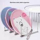 Steel Lid Rest Stand Retractable Pot Pan Cover Holder  Drain Shelf_