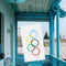 Yard Olympic Decorations Olympics Game Flag Polyester Fabric Outdoor Banner