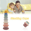 7pcs Montessori Silicone Stacking Cups Baby Early Education Puzzle Toys (1)
