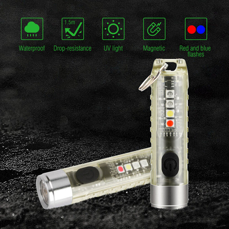 SST20 LED Flashlights Waterproof 400LM Outdoor Camp Pocket Keychain Light Torch