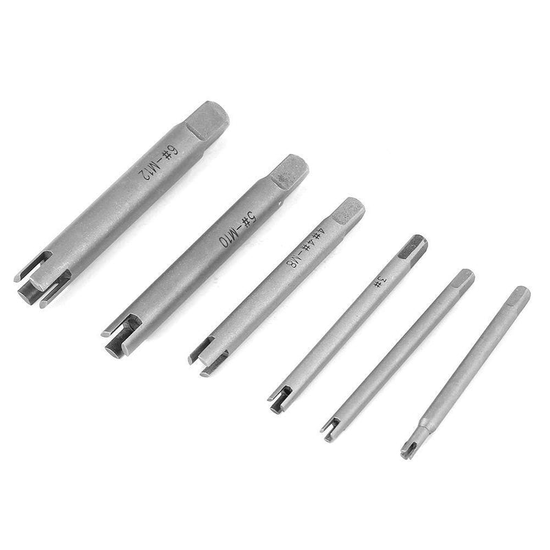 6pcs Damaged Nut Bolt Remover Kit Stud Extractor Broken Bolt Screw Remover Newly