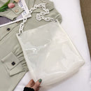 Summer Clear Handbag Jelly Large Capacity Women Beach PVC Shoulder Shopping Bag