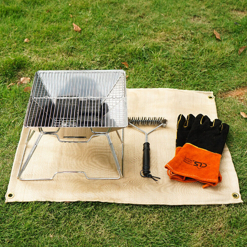 Outdoor Fire Retardant Blanket Fireproof Thermal Resistant Mat (S 45x45cm) Newly