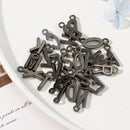 Making 26 Letters Small Charm Bracelet Beads Letter A-Z Charms Necklace Pendant