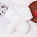 Gift Solid Color Winter Comfortable Neck warmer Kids Scarf Imitation Rabbit Fur