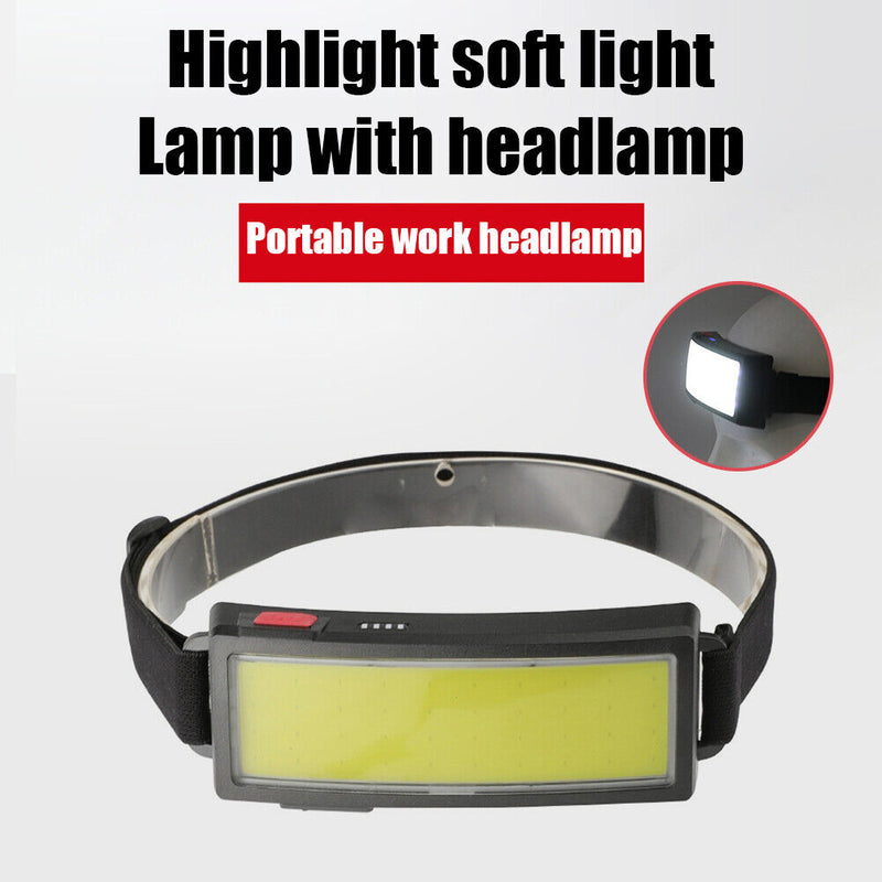 Portable COB Cycling Headlight USB Rechargeable Strong Fishing Headlamp