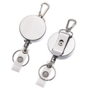Clip Stationery ID Name Card Metal Key Ring Retractable Badge Holder Lanyards