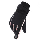 Windproof Ski Gloves Waterproof Anti-Skid Moto Cycling Gloves (Black Pink) Newly