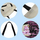 Cartoon letters Printed Shoulder Shopping Bag Casual Large Tote Handbag
